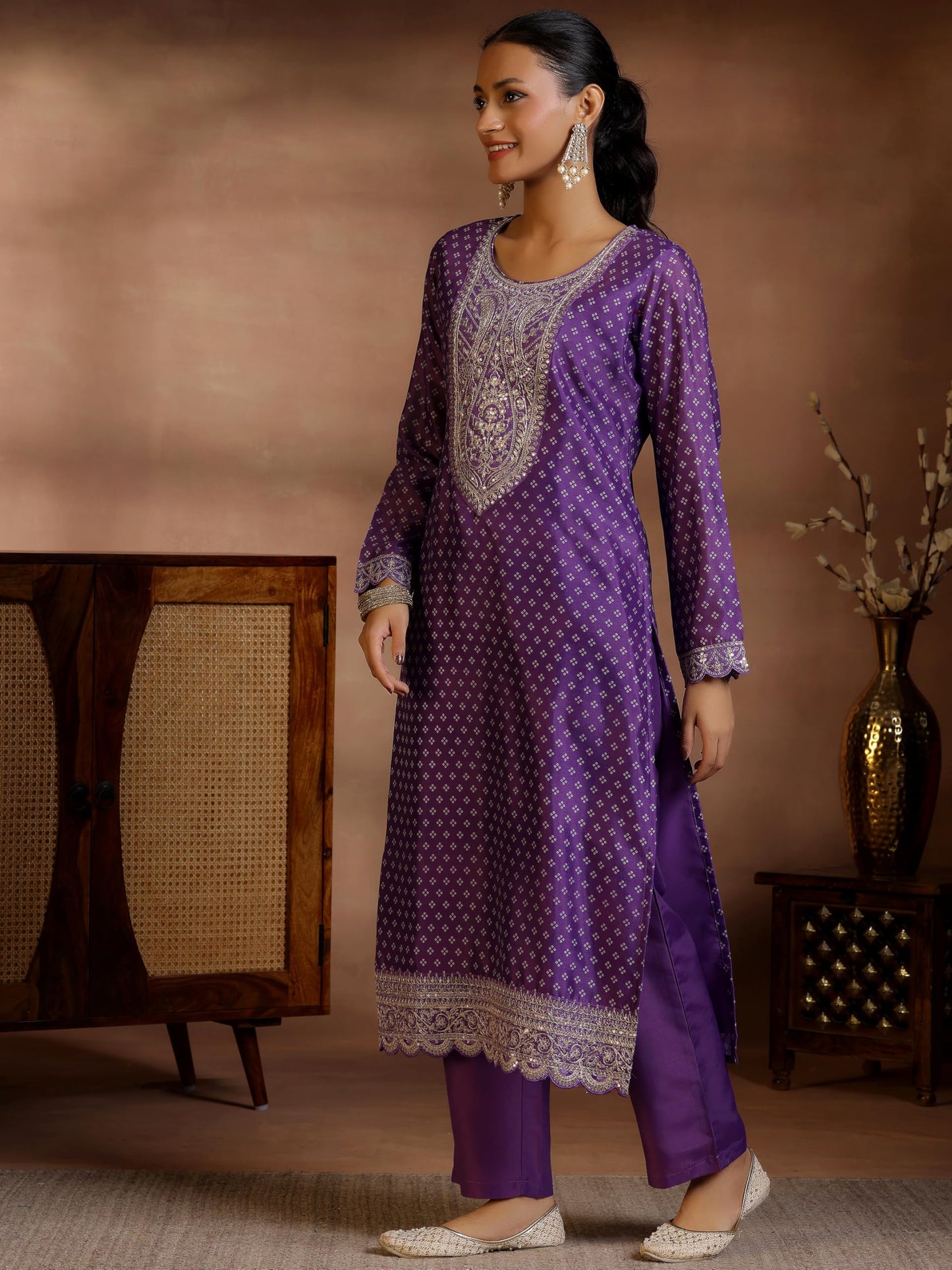 Libas WomenS Silk Blend Kurta Set (27687