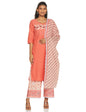Aurelia Women's Cotton Kurta, Palazzo & Dupatta