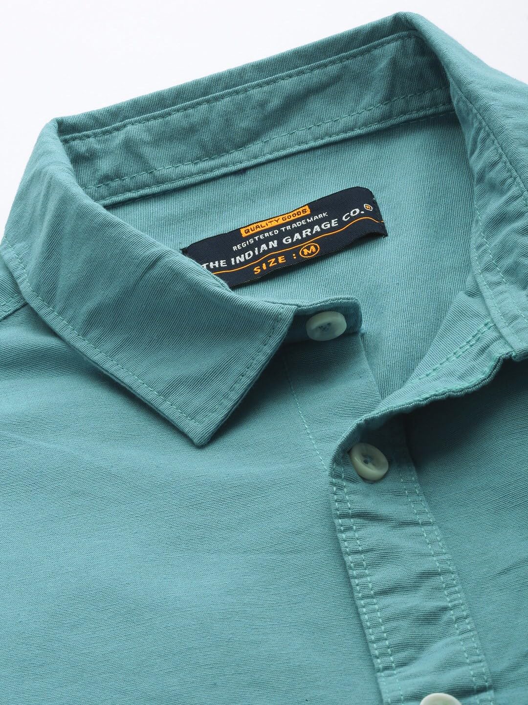 The Indian Garage Co Blue Regular Fit Cutaway Collar Solid Long Sleeves Shirt