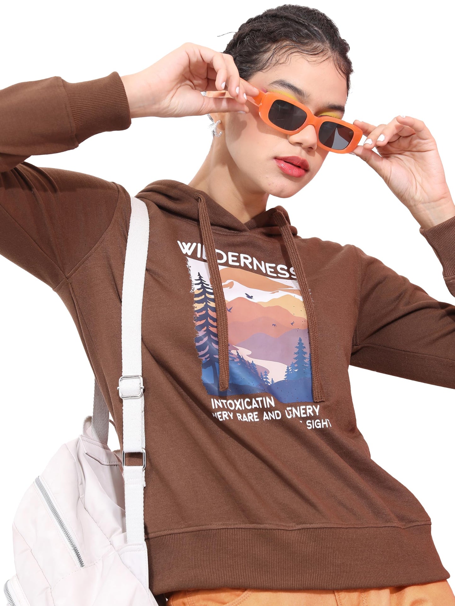 Ketch Womens Full Sleeve Regular Fit Sweatshirt Khss000159 Brown S
