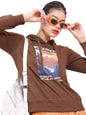 Ketch Womens Full Sleeve Regular Fit Sweatshirt Khss000159 Brown S