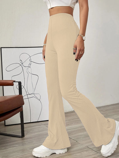 Shasmi Skin Beige Womens Yoga Dress Pants Stretchy Work Slacks Business Casual Office Flare Bell-Bottom/Boot-Cut Elastic Waist
