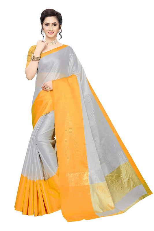 Gosriki WomenS Art Silk Saree (Ramsha-Yellow