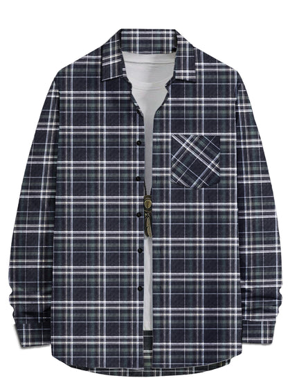 Noble Monk MenS Regular Long Sleeve Cotton Check Shirt | Casual Shirt With Spread Collar