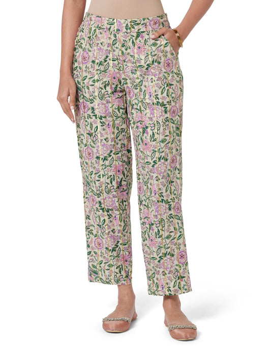 W Cotton Straight Pants for Women | Cotton Straight Pants for Women | Trousers for Women | W for Woman
