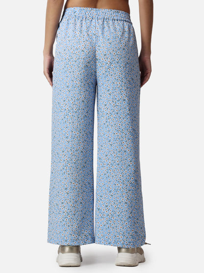 POPWINGS Casual Printed Trouser for Women || Loose Fit Trouser for Women || Latest Stylish Pull-On Trouser for Women || Casual S