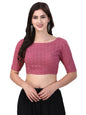 Oomph! Traditional Cotton Schiffli Fabric Blouse For Women |Elbow Length Sleeves | Wedding & Festival Wear | Comfortable & Trend