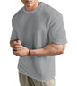 SHODOX Mens Solid Dotted Unique Design Oversized Tshirt for Men - Round Neck Loose Fit Drop Shoulder Mens T-Shirt Grey