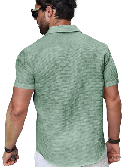 Noble Monk MenS Solid Casual Shirt | Half Sleeve | Regular Fit | Polo Shirt For Men