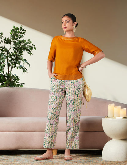W Cotton Straight Pants for Women | Cotton Straight Pants for Women | Trousers for Women | W for Woman