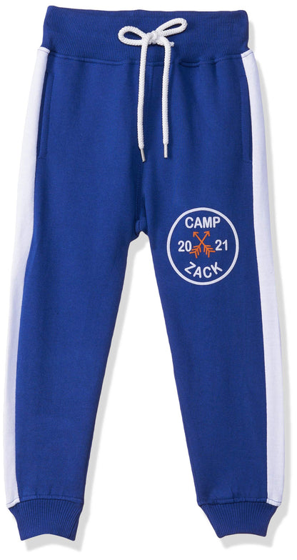 T2F Boys Regular Fit Mid Rise Track Pant Royal Blue