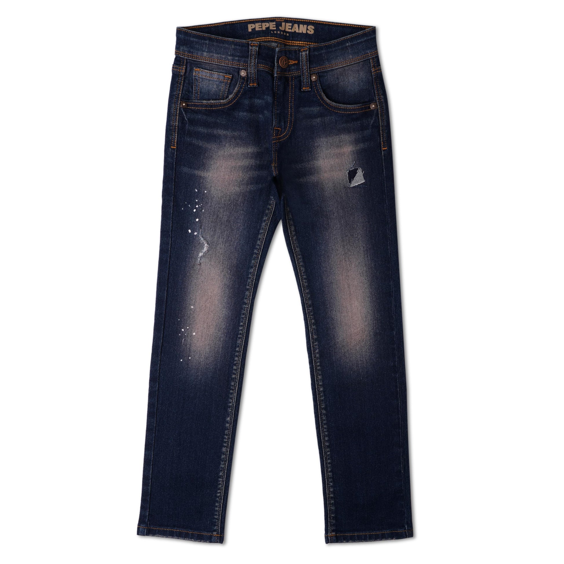 Pepe Jeans BoyS Slim Jeans (Pb202086Q05_Med Light Cloud_Dark Indigo Blue