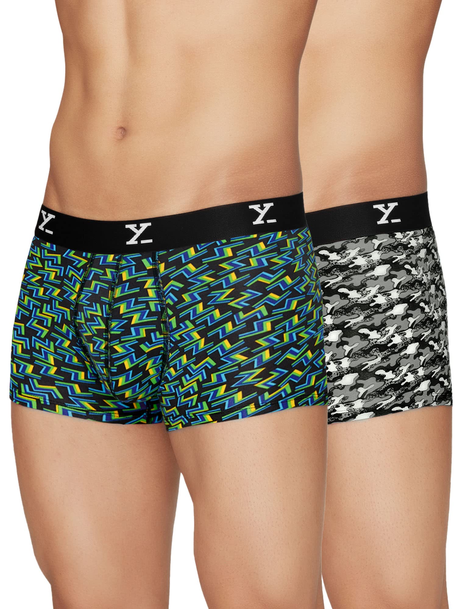XYXX Mens Micro Modal Trunks - Shuffle Underwear for Men