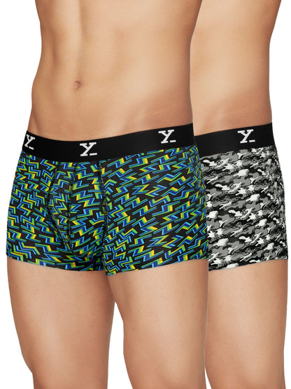XYXX Mens Micro Modal Trunks - Shuffle Underwear for Men