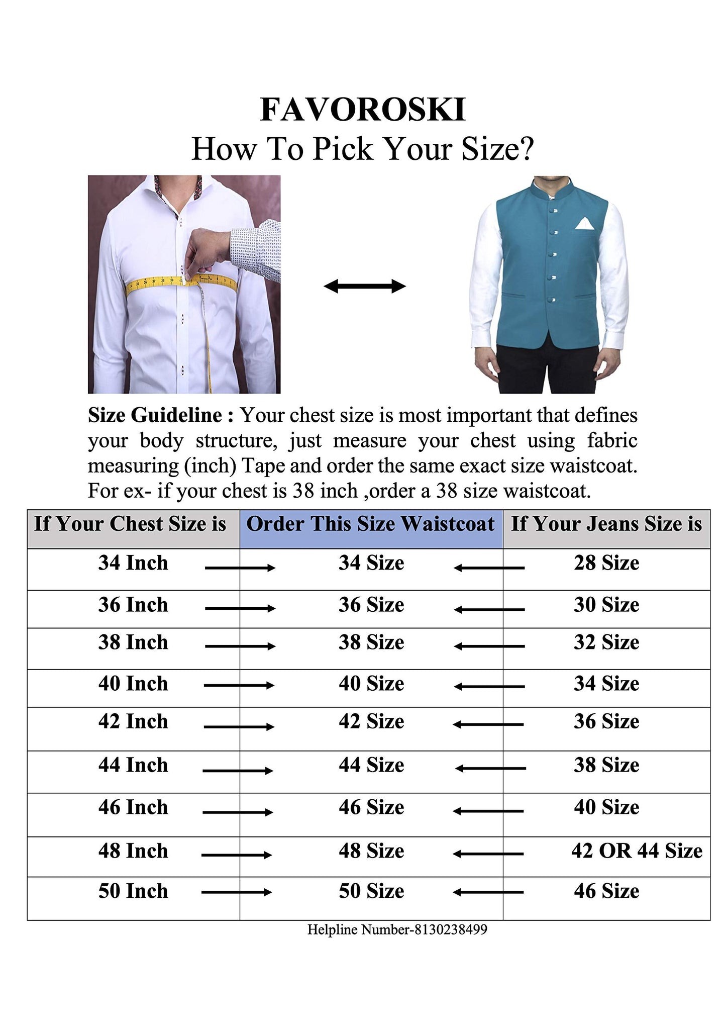 Favoroski Men'S Slim Fit Nehru Jacket Ethnic Bandhgala Waistcoat (New_Favjc161132)