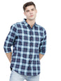 Ketch Mens Blue/Turq Slim Fit Shirt