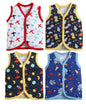BUMZEE Multicolor Front Open Sleeveless Jablas for Baby Boys Pack of 4 Age - 3-6 Months