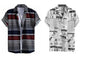 Rebelify MenS Lycra Bland Shirt With Half Sleeves Button Down Closure Round Collar Neck Printed Pattern Relaxed Fit And Standar