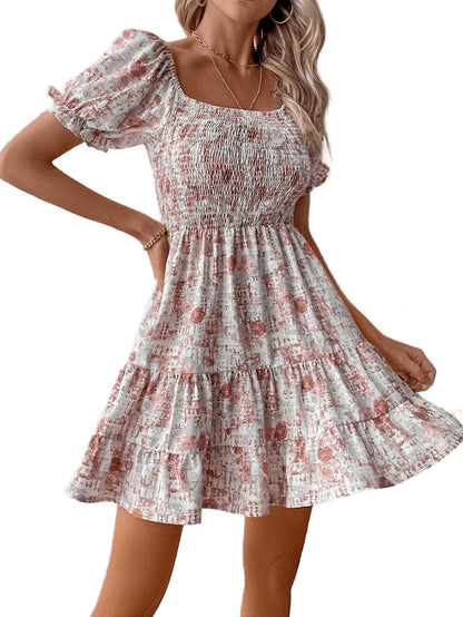 Tagas Women'S Georgette Fit And Flare Above The Knee Western Dress (Op-3015-Rose- Rose_Xs)