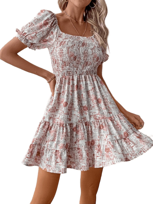 Tagas Women'S Georgette Fit And Flare Above The Knee Western Dress (Op-3015-Rose- Rose_Xs)
