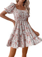 Tagas Women'S Georgette Fit And Flare Above The Knee Western Dress (Op-3015-Rose- Rose_Xs)
