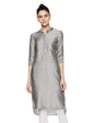 Aurelia Synthetic Women's Asymmetrical Hemline A-Line Straight Kurta