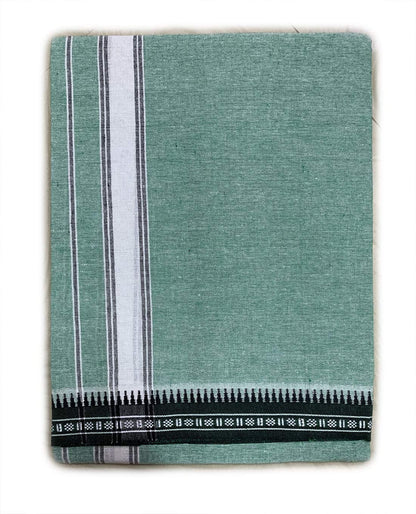 Prakasam Cotton Mens Colour Thalapathi Border Single Dhoti/Size1.28X2.00 Mtrs/Combo Pack Of 2 Dhoties