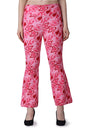 POPWINGS Casual Printed Bootcut Trousers for Women || Pull On Bootcut Trousers for Women || Regular Fit Women Trousers for Summe