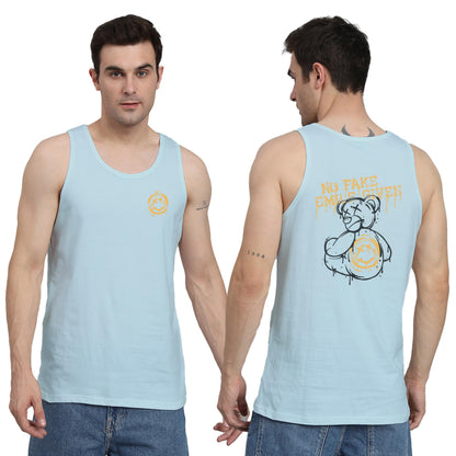 Peppyzone Mens S to 5XL Designer Men Vest Teddy Printed Cotton Sando/Baniyan/Ganji for Men and Boys - Perfect for Gym Workouts,