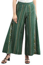 Aurelia Womens Green Geometric Printed Culottes Trousers
