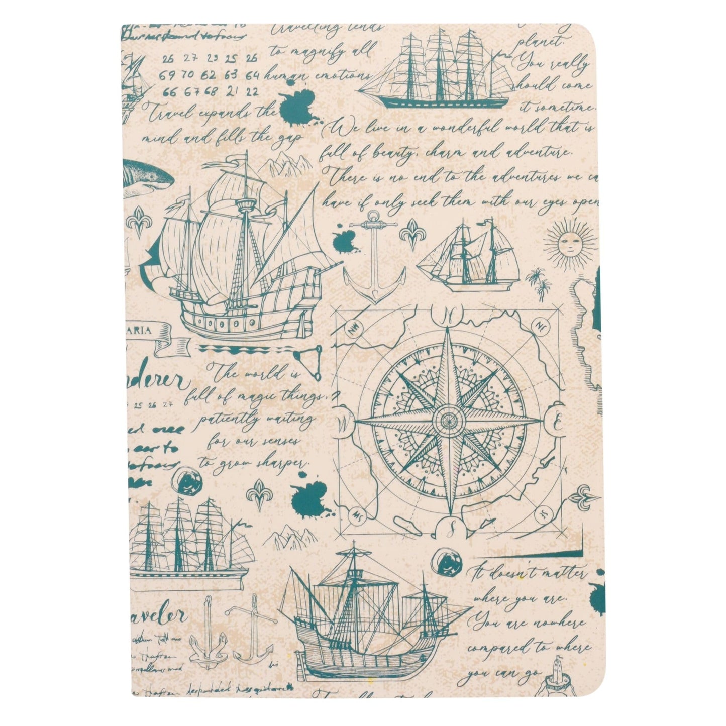 Doodle Travelogue Hard Bound B6 Travel Planner | 24 Monthly Planner Pages | 24 Motivational Quote Pages (5 X 7 Inches, 80 Gsm, 2