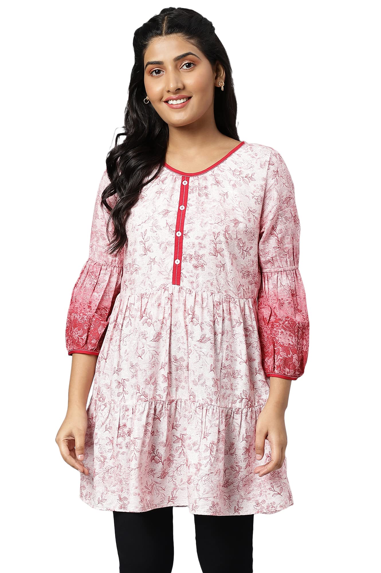 Aurelia WomenS Viscose Regular Kurta (22Fea30299-504546_Red