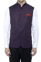 Favoroski Bandhgala Sleeveless Jackets Ethnic Men'S Wear Waistcoat (Violet)