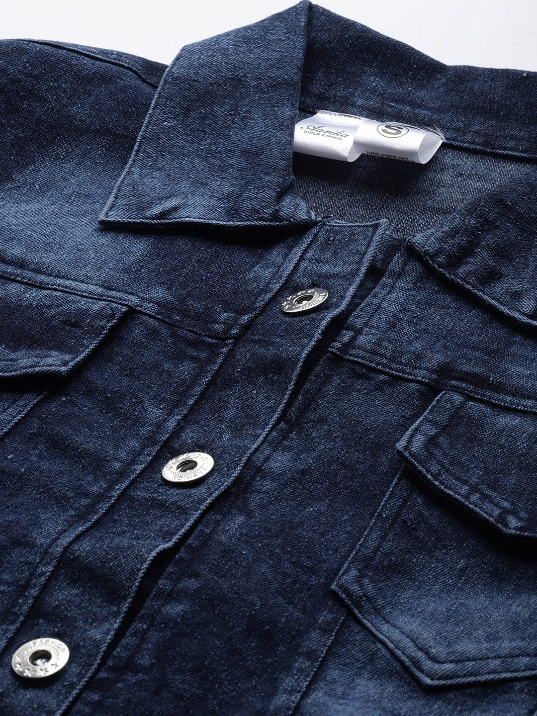 Aarika Womens Cotton A-Line Short Length Coat (Dn-W-123_Navy Blue