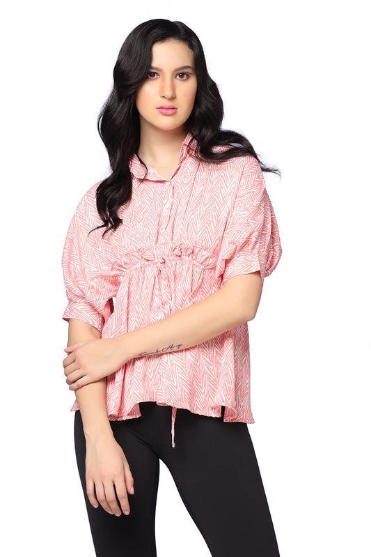 Greciilooks Western For Women| Zing Zag Pattern Western| Balloon Sleeve Dressl V Neck Collar Topl Summer Wear Western | Outdoor