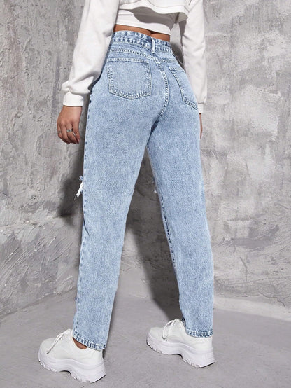 Shasmi Light Blue Womens High Rise Cotton Ankle Length Jeans for Women Jeans II Denim Cotton Jeans Pant for Women II Cotton Pan