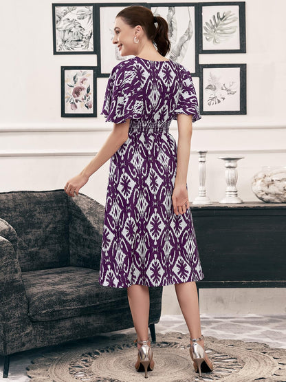 Selvia Western Dress For Women | Printed Crepe Western Dress For Women | Fit & Flare Dress For Women | One Piece Dress For Women