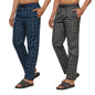 XYXX Mens Super Combed Cotton Checkered Checkmate Pyjamas [Pack of 2] Elasticated Waist, Drawstring | Loungewear for Men in Bla