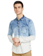 Pepe Jeans MenS Printed Slim Fit Casual Shirt (Pm306679G22_Mid Wash Xxl)