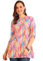 Dsk Studio Poly Rayon Short Kurti For Women & Girls Pink
