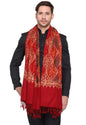 Weavers Villa Mens Matka Embroided Cashmilon Gents Shawls, Stoles, Muffler for Men, 70cm x 200cm