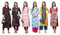 ANNI DESIGNER Women's Crepe Straight Printed Kurta Pack of 6 (Crepe Combo-6_5_Newly_)
