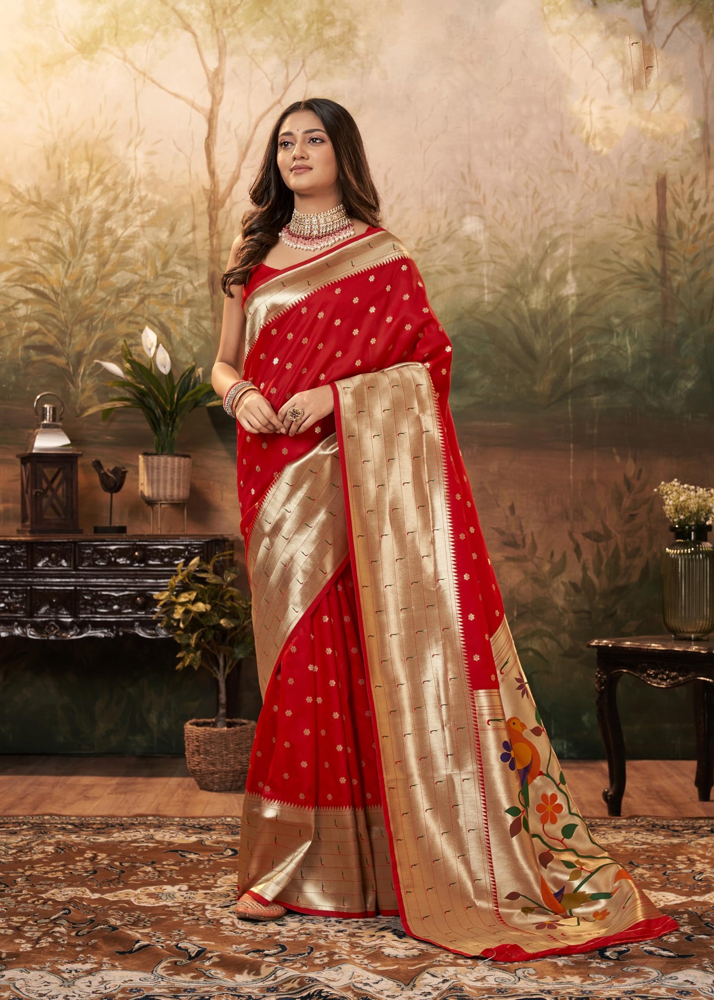 Pujia Mills Woman Pure Paithani Silk Banarasi Saree Indian Ethnic Wear Latest Kanjivaram Banarasi Saree In 2025 Woven Gold Zari
