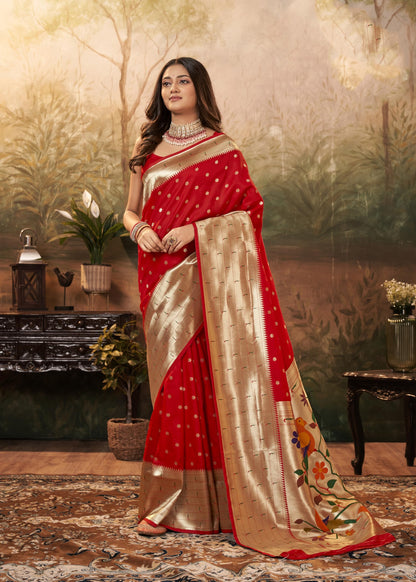 Pujia Mills Woman Pure Paithani Silk Banarasi Saree Indian Ethnic Wear Latest Kanjivaram Banarasi Saree In 2025 Woven Gold Zari
