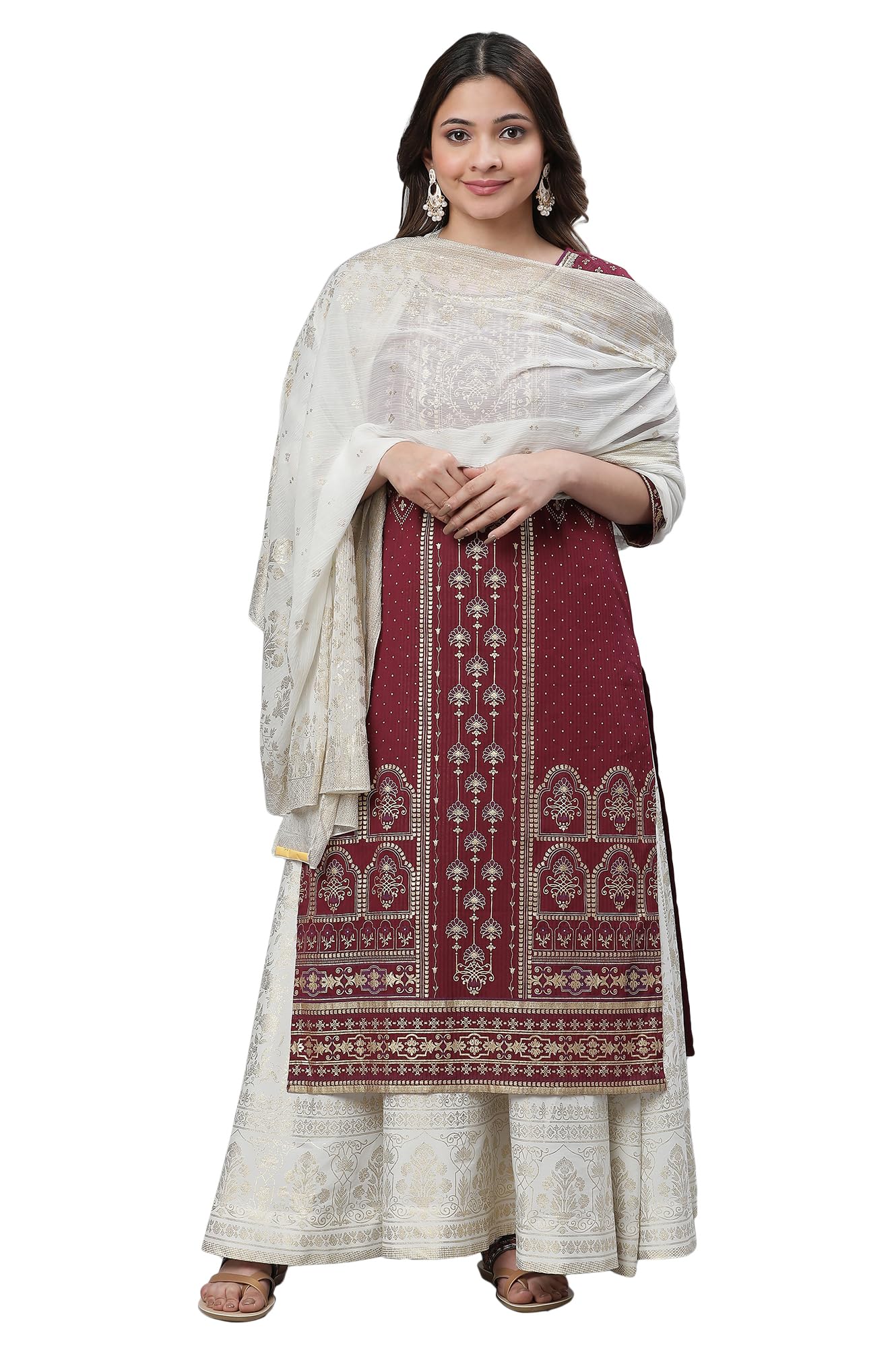 Aurelia Women Dupatta 23Aua80002-506916-White-Fs