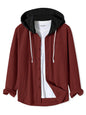 Noble Monk MenS Solid Regular Fit Shirt Wine Red Black