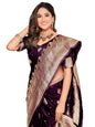 Glory Sarees WomenS Pure Kanjivaram Soft Banarasi Original Satin Silk Saree Elegantly Crafted Graceful Wedding Design With Blou