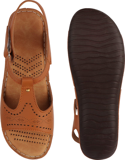 Shoetopia Girls Tan Stylish Trending Flats
