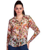 POPWINGS Printed Full-Sleeves Regular-Fit Polyester Printed Shirt for Women Stylish Western Casual Wear
