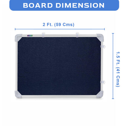 Eduway 2X1.5 Feet Notice Board/Pin Up Board/Bulletin Board/Display Board/Soft Board With High Resilience Foam Fabric For School,